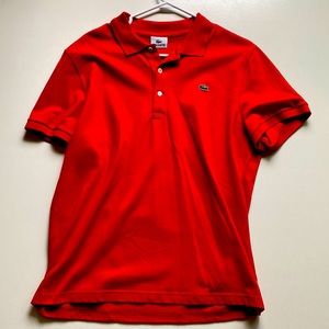 Mens size 6 red Lacoste polo